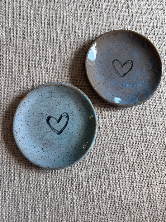 Heart Sketch Handmade Mini Plate