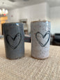 Double Lines Heart Handmade Tiny Tumbler