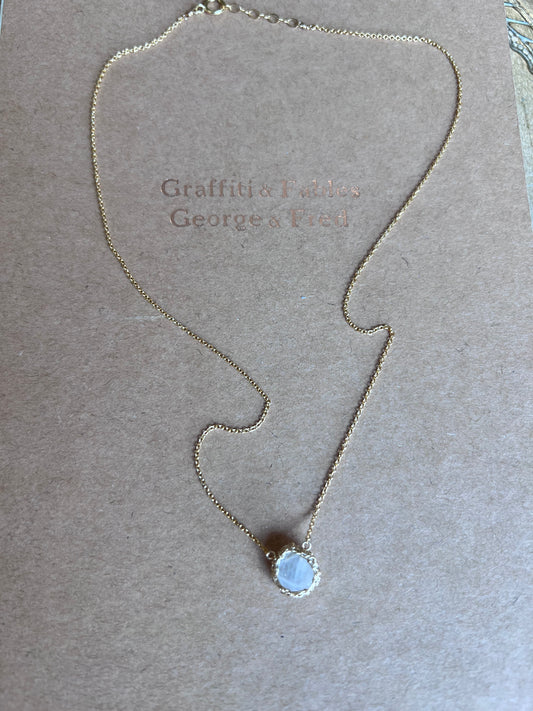 Luna Veil Moonstone 14kt Gold Necklace