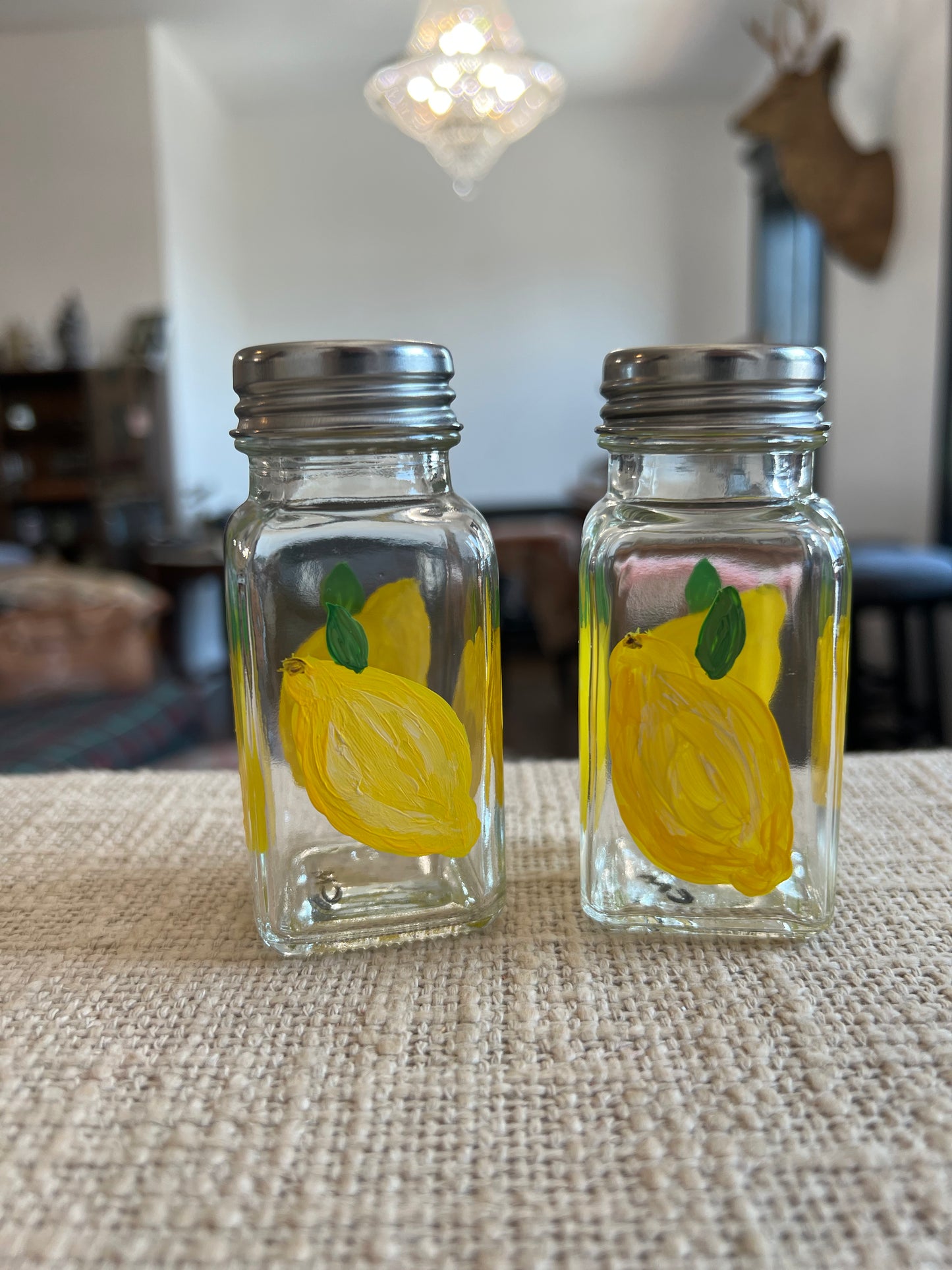 Hand-painted Salt & Pepper Shaker Set - Lemon