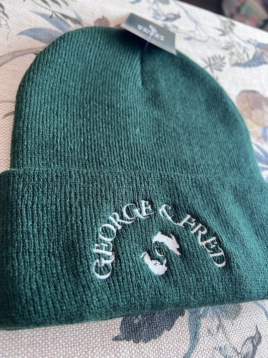 George & Fred Forest Green Embroidered Beanine
