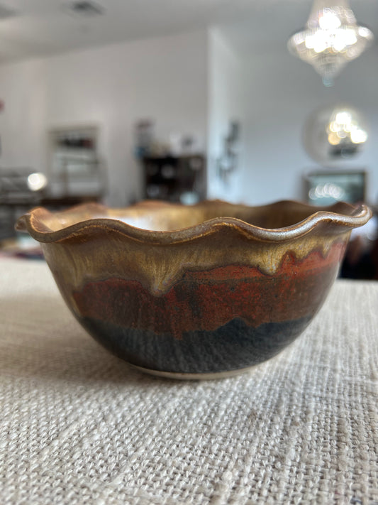 Wild Pinto Wavy Bowl - Handmade by Potter Natalie Zelman
