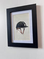 Riding Helmet - Equestrian print in Black Frame