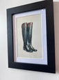 Riding Boots - Equestrian print in Black Frame