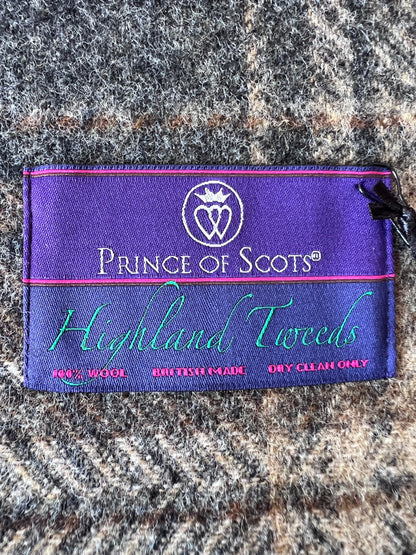 Grays & Tans Ombré Highland Tweeds 100% Shetland Lambswool Throw - Made in the British Isles