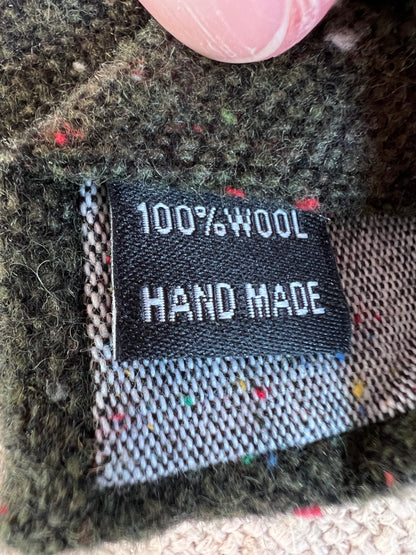 Speckled Dark Green 100% Wool Handmade Necktie