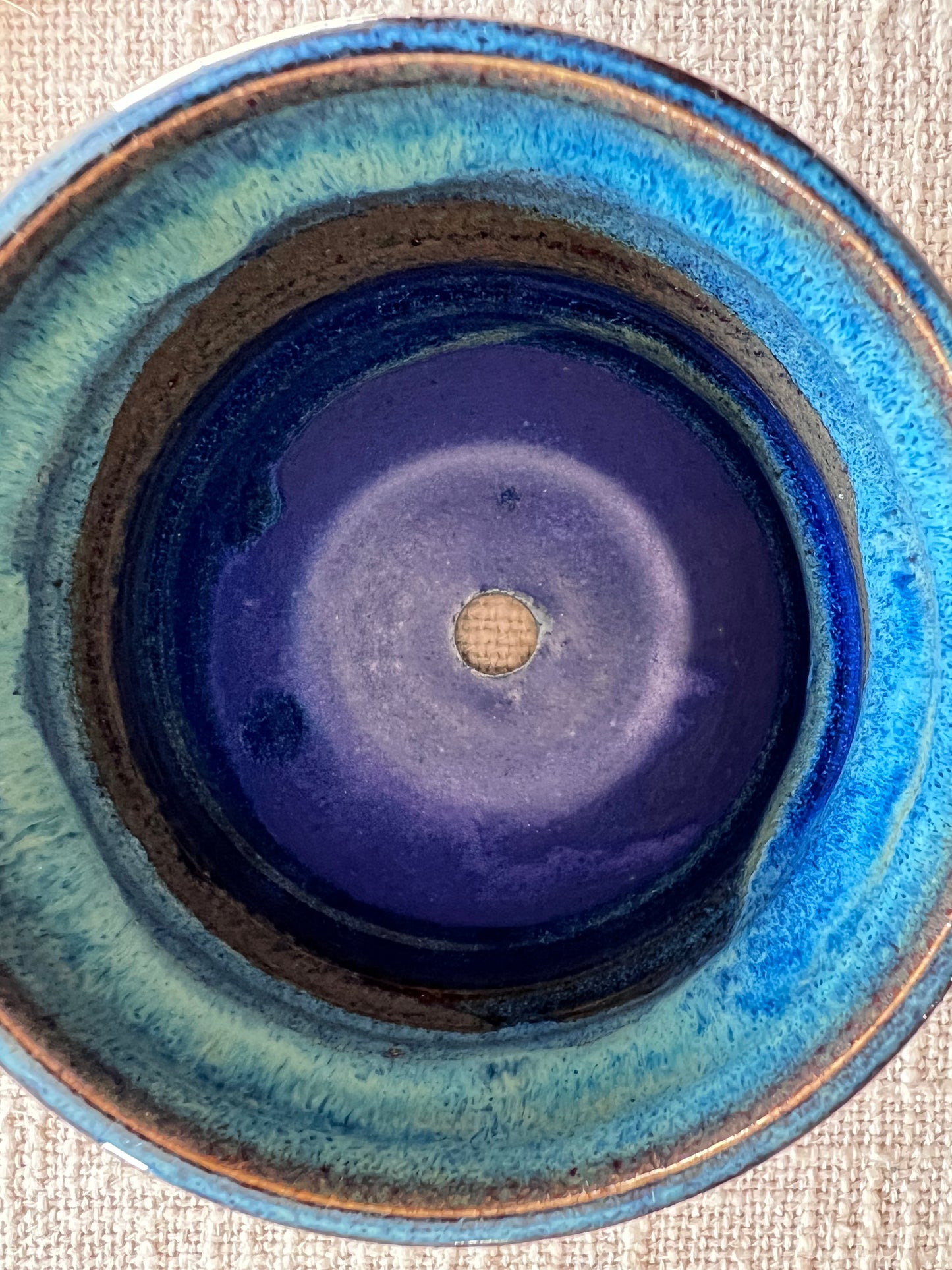 Deep Blue Planter - Handmade by Ceramic Artist Natalie Zelman