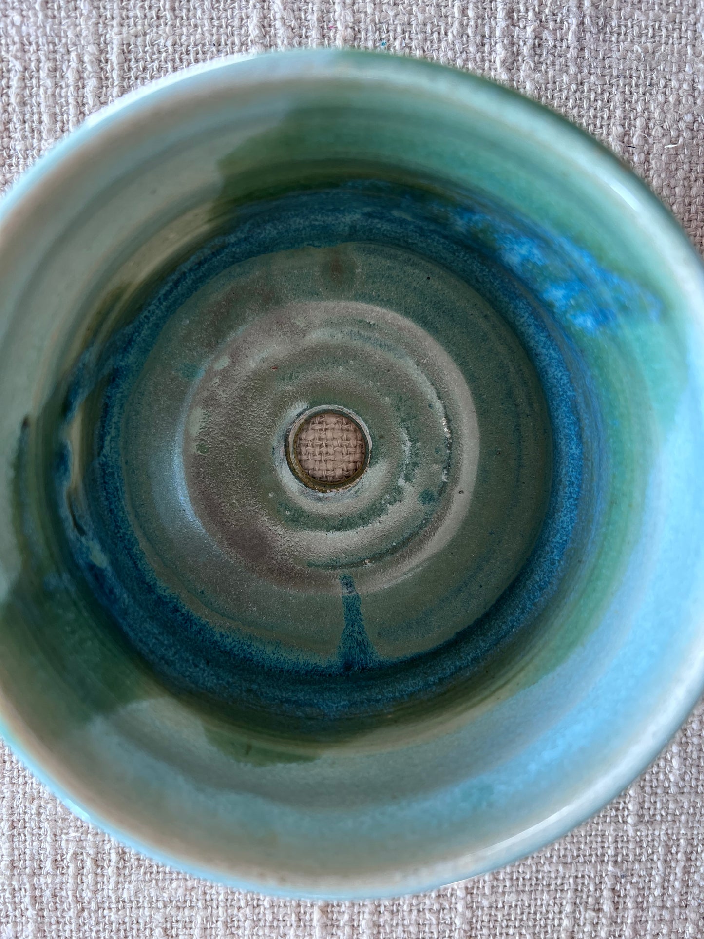 Aquamarine Planter - Handmade by Ceramic Artist Natalie Zelman