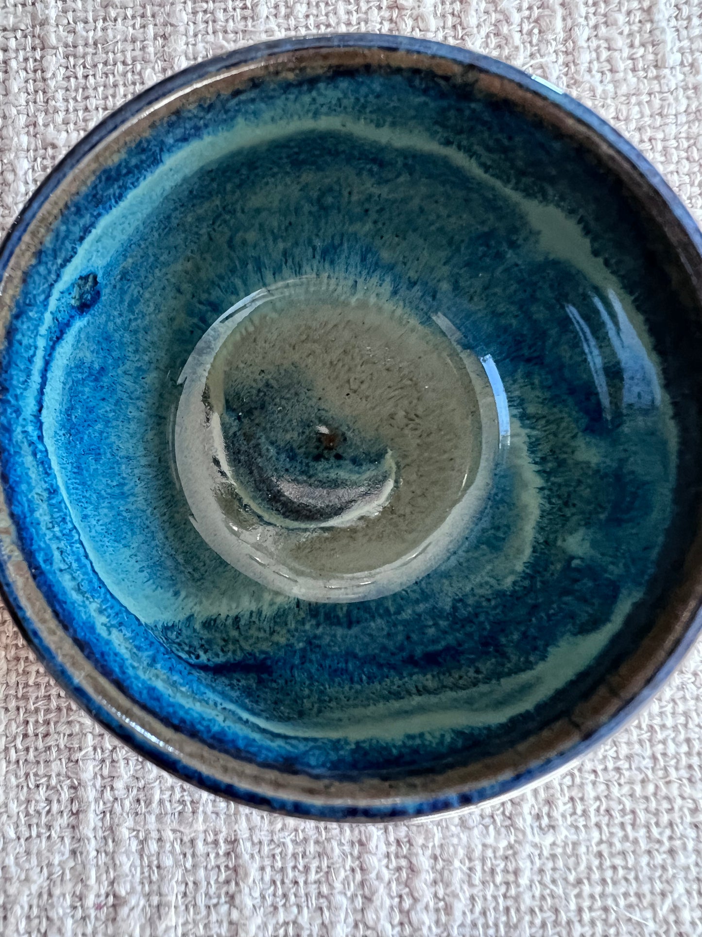 Blue & Brown Lil Bowl - Handmade by Ceramic Artist Natalie Zelman