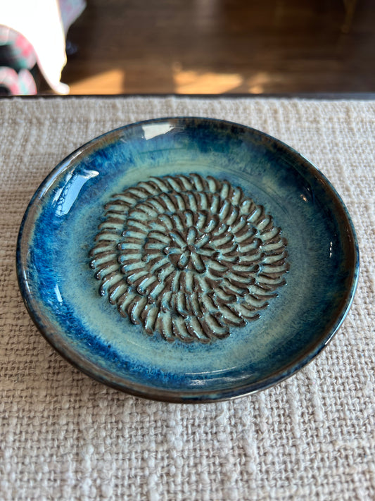 Garlic Grate Plate - Handmade by Ceramic Artist Natalie Zelman