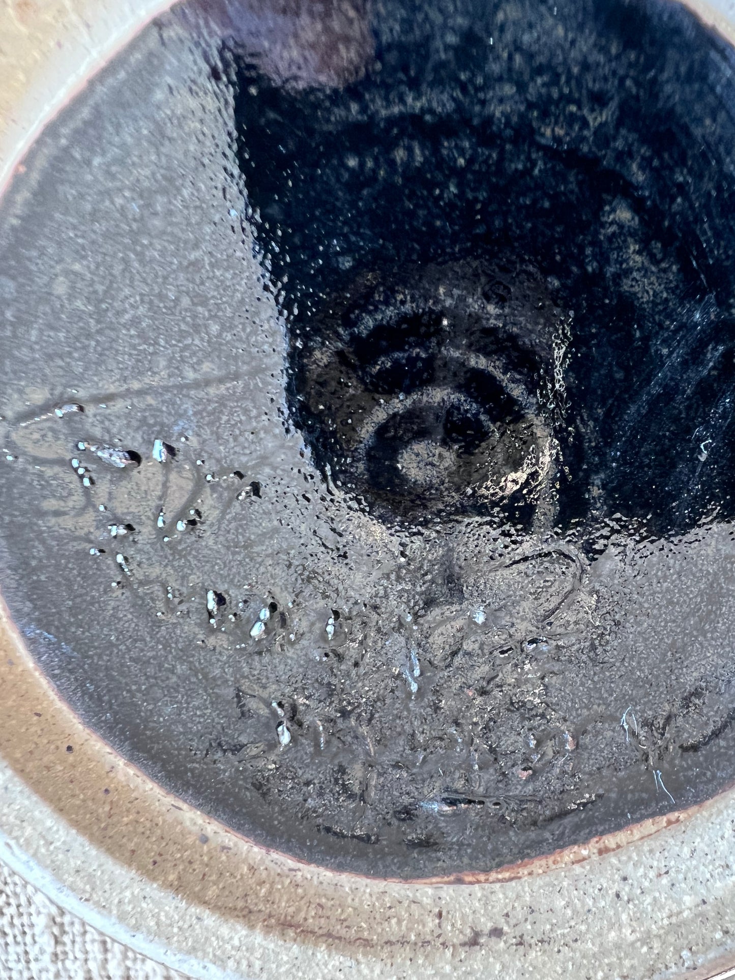 Deep Blue & Black Bowl - Handmade by Ceramic Artist Natalie Zelman