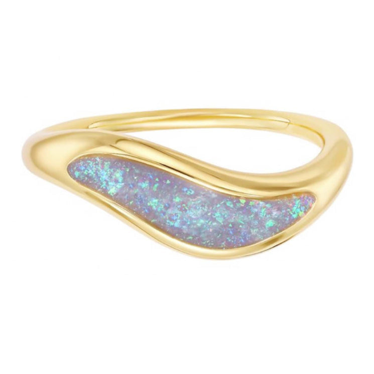 Lab Opal in 18kt Gold Vermeil Ring - Size 7