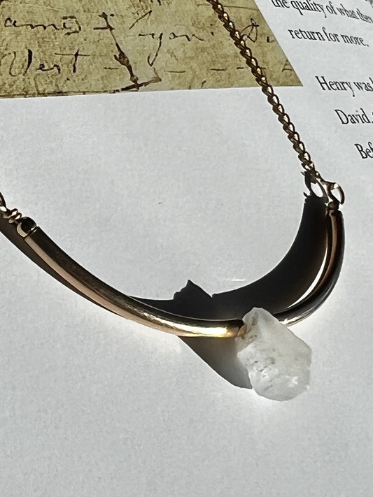 Celestial Arc Moonstone Necklace