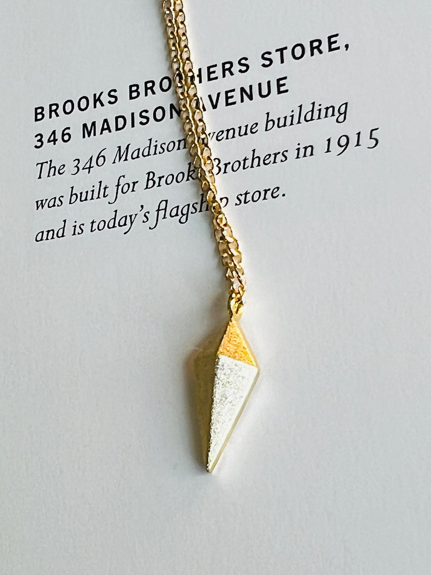 Golden Arrowhead Charm Necklace