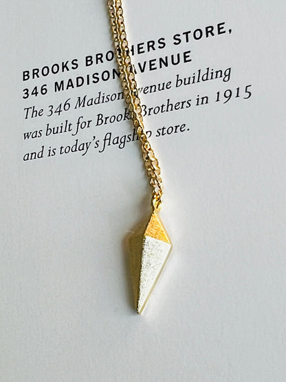 Golden Arrowhead Charm Necklace