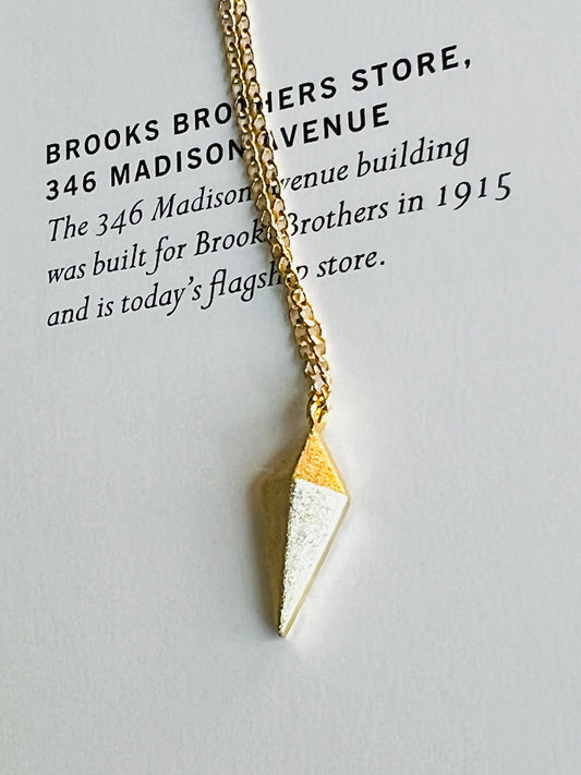 Golden Arrowhead Charm Necklace