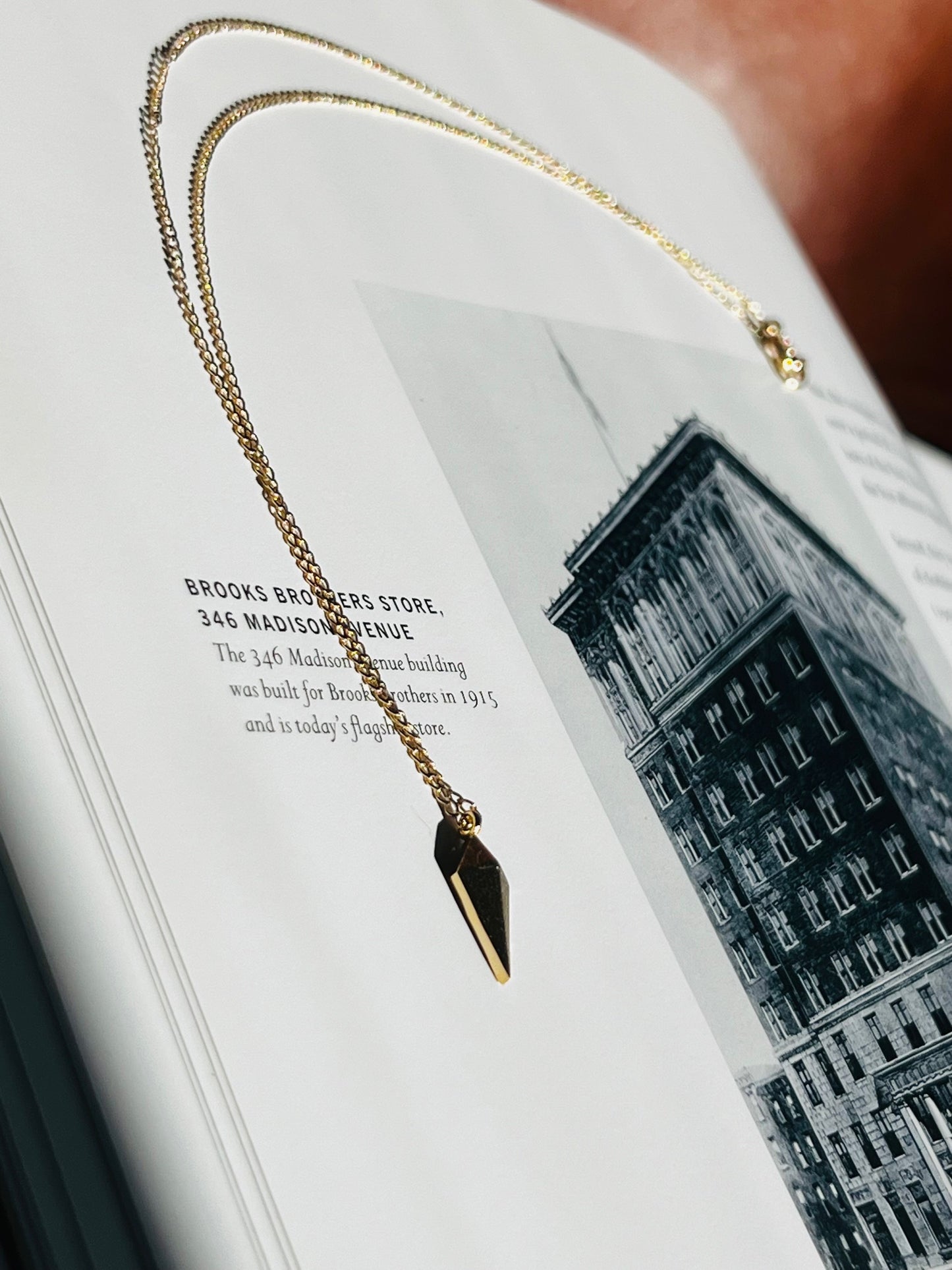 Golden Arrowhead Charm Necklace