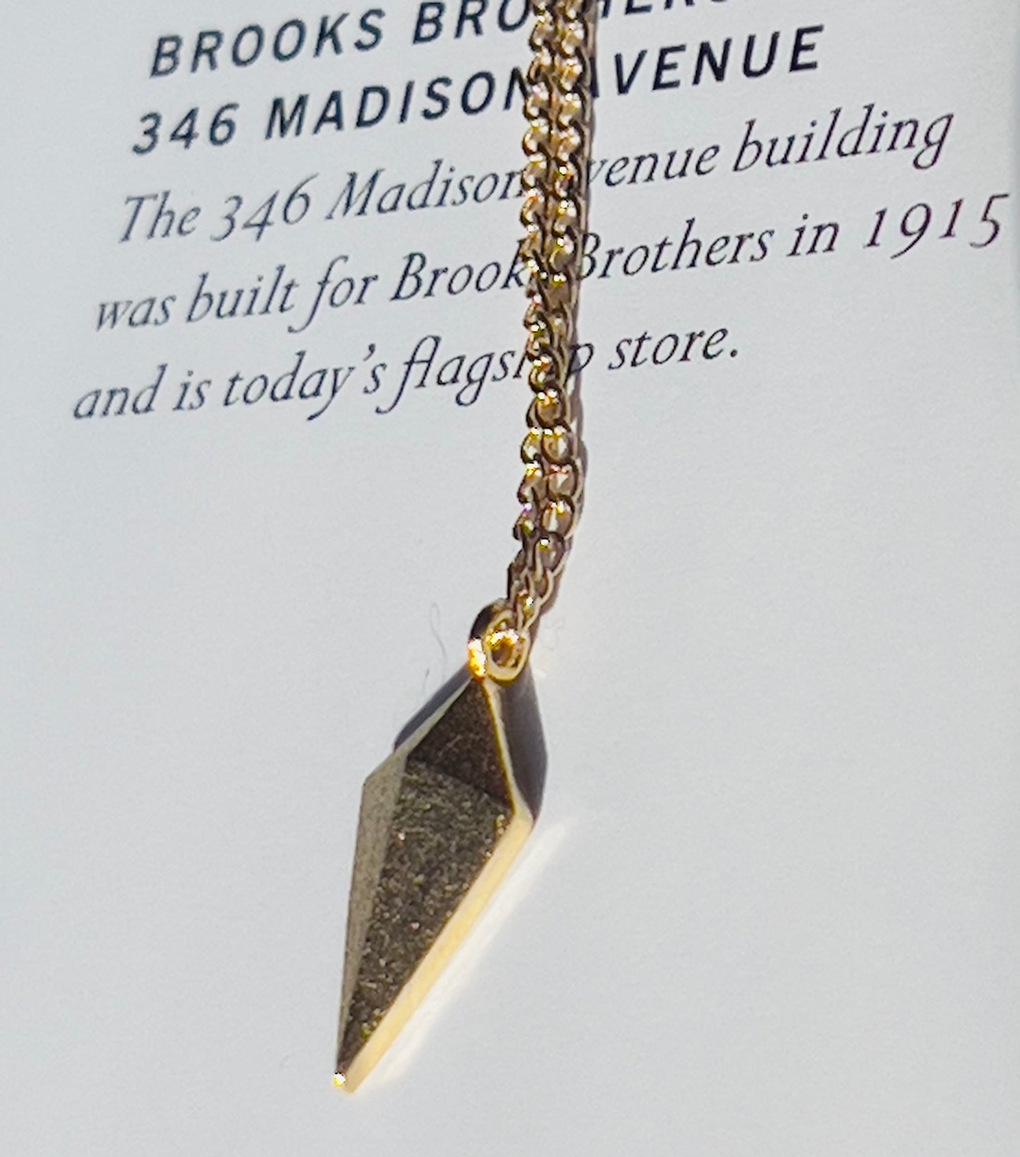 Golden Arrowhead Charm Necklace