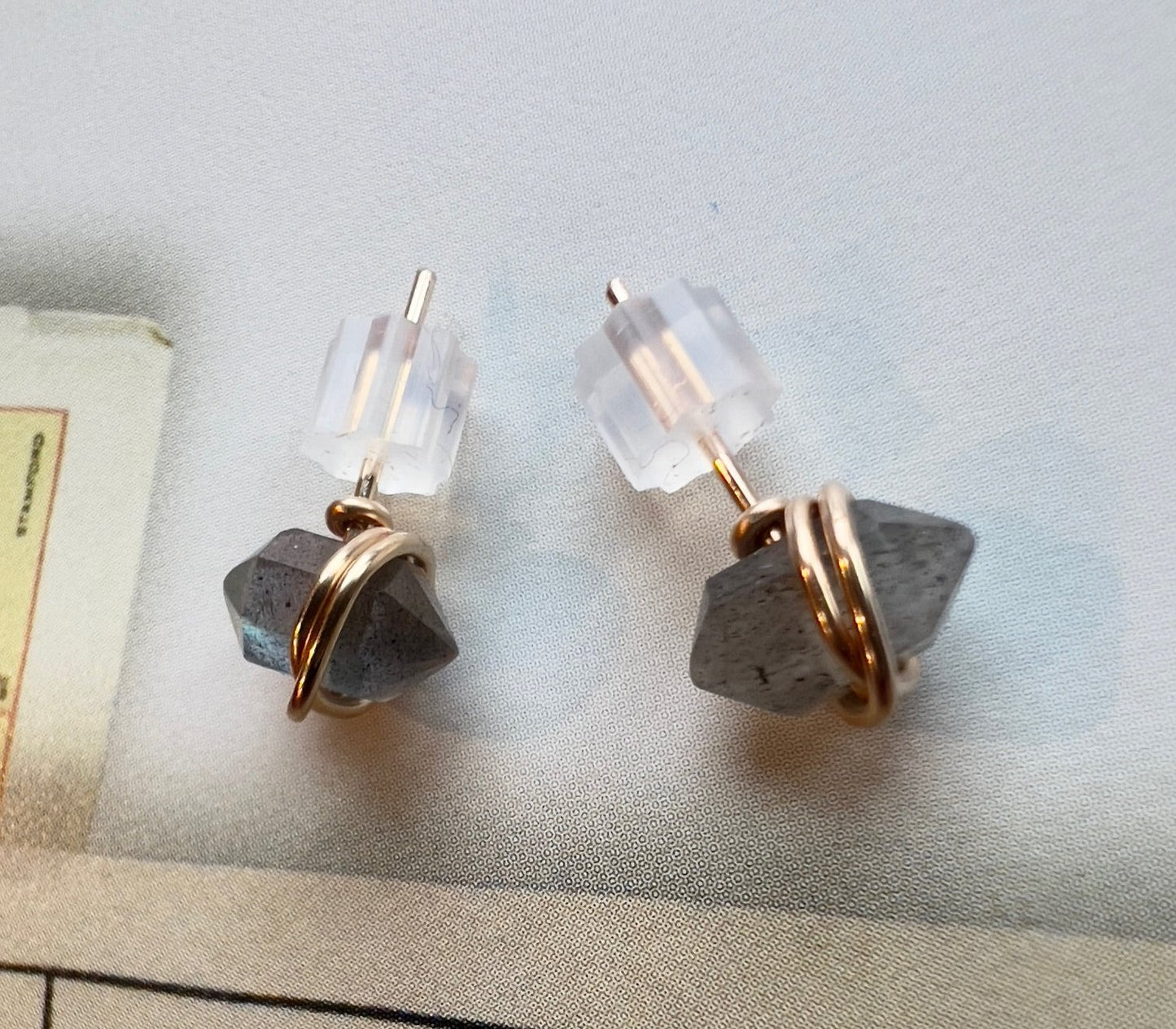 Aurora Borealis Labradorite Studs