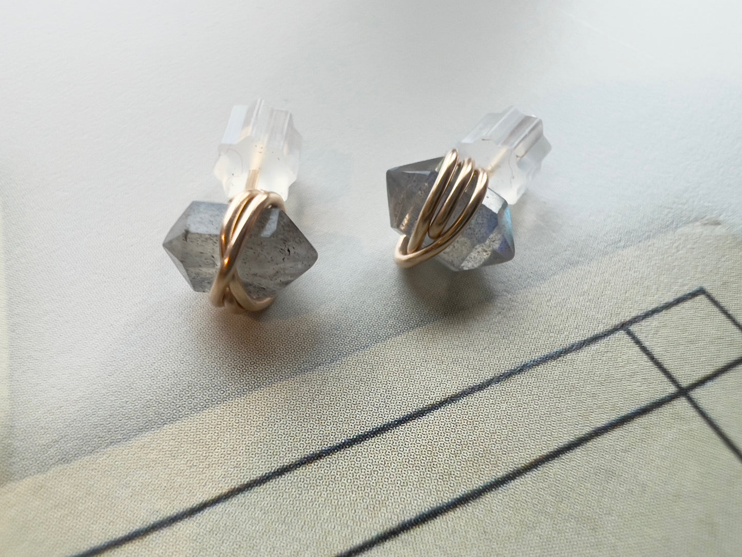 Aurora Borealis Labradorite Studs