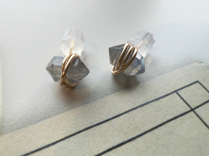 Aurora Borealis Labradorite Studs
