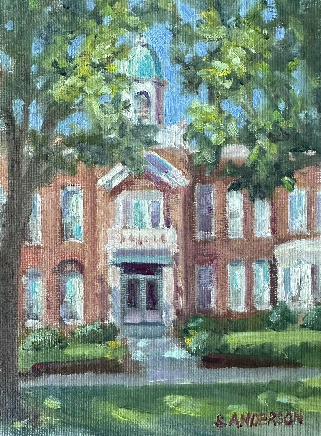 Naper Elementary School - Original Painting by Susan Anderson