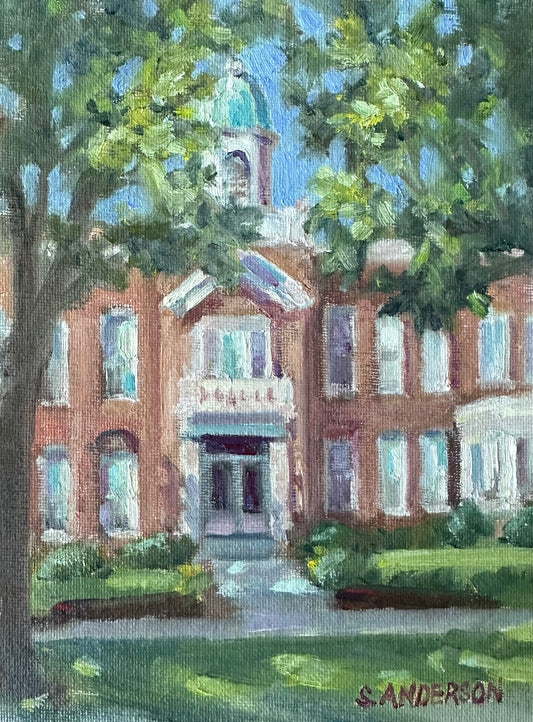 Naper Elementary School - Original Painting by Susan Anderson