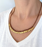 18kt Gold Fringe & Garnet Necklace