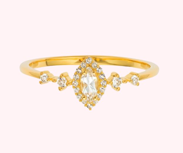 White Topaz Harlow Ring - Size 8
