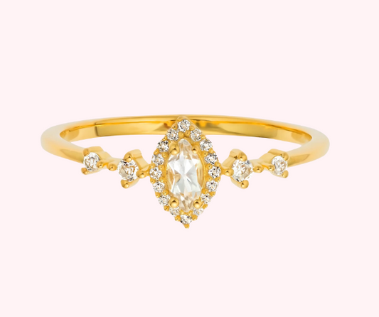 White Topaz Harlow Ring - Size 7