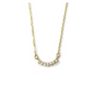 Seven Diamond Arc in Solid Gold Necklace