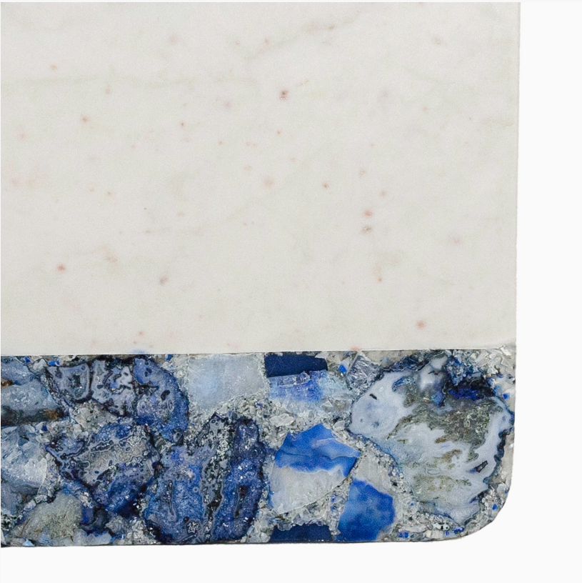 Blue Agate & Marble Long Serving Board