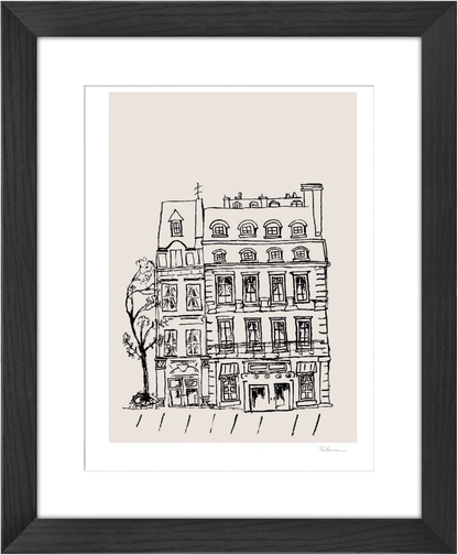 Parisian Building Giclée Framed Fine Art Print by Pascale Berkowitz