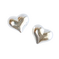 Sterling Silver Puffy Heart Stud Earrings