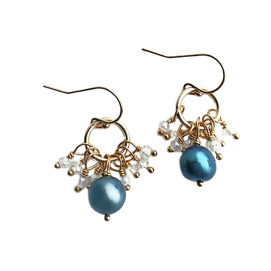 Blue Pearl 14kt Gold Fill Earrings