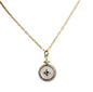 North Star Enamel Crystal 18kt Gold Fill Necklace