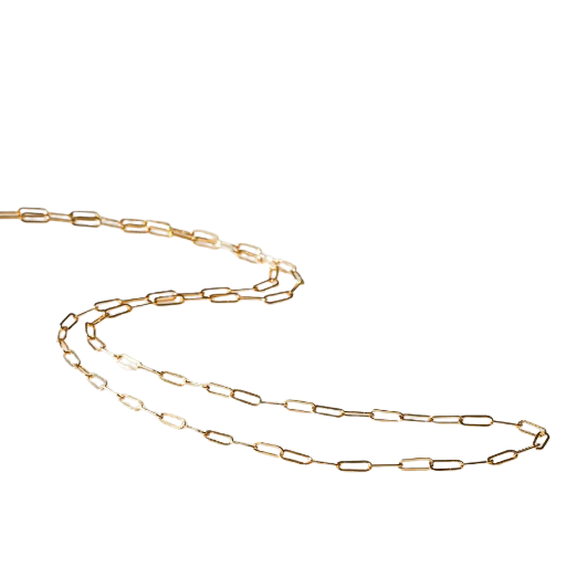 Gold Fill Paperclip Necklace