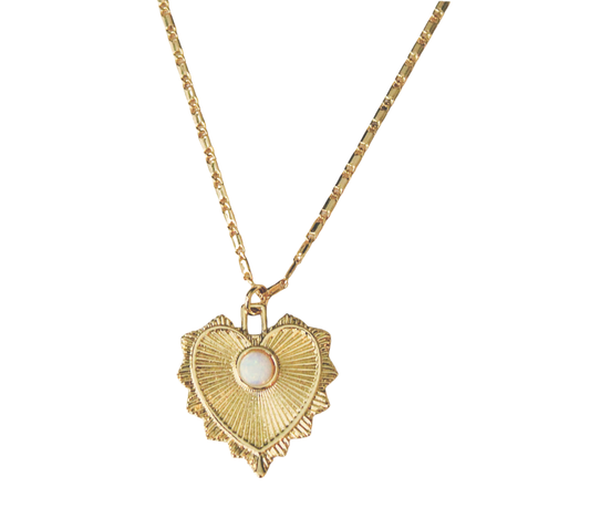 Lab Opal 18kt Gold Fill Valentine Necklace