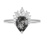 Black Rutilated Quartz Sterling Silver Ring - Size 7