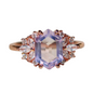 Lavender Quartz Hexagon 18kt Rose Gold Vermeil Ring - Size 7