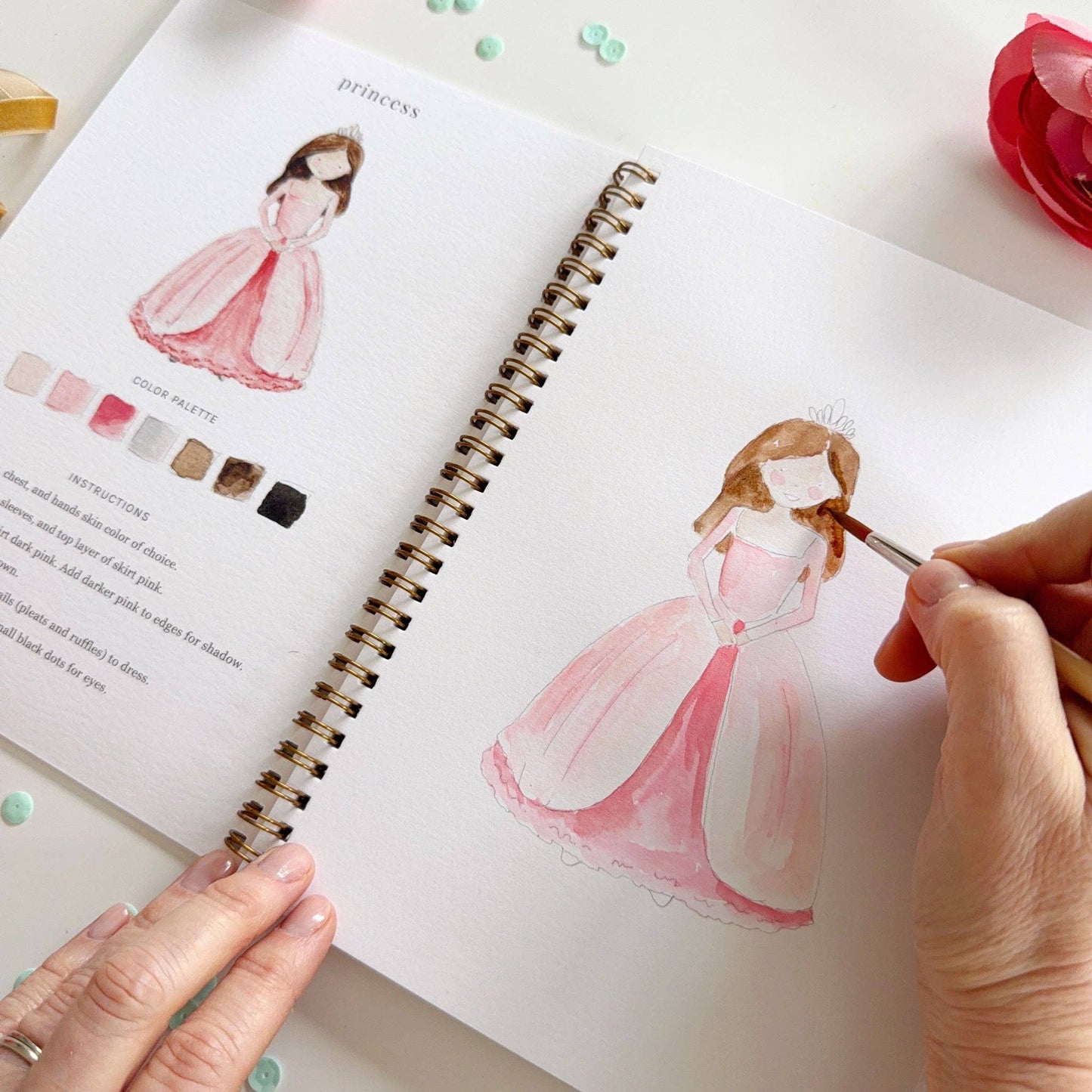 Fairytale Watercolor Workbook by Watercolor Artist Emily Lex