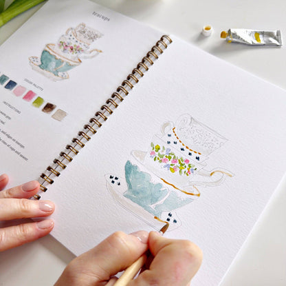 Spring Watercolor Workbook by Watercolor Artist Emily Lex