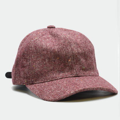 Speckled Red Wine Wool Baseball Hat