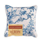 Panama Blue Decorative Throw Pillow With Feather Insert