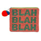 Blah Blah Blah Beaded Coin Purse