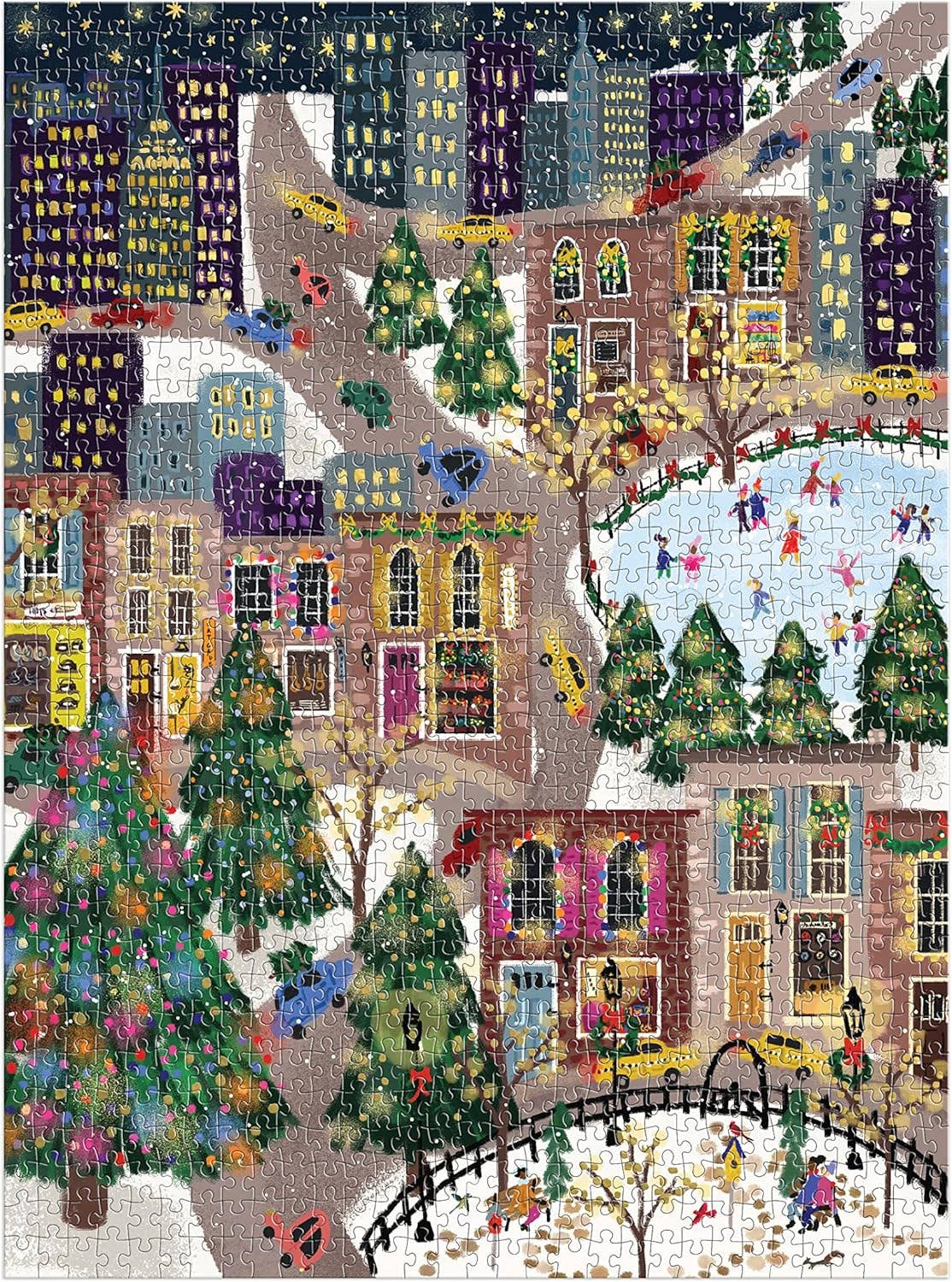 Sparkling City 1000 Piece Foil Puzzle by Artist Joy Laforme