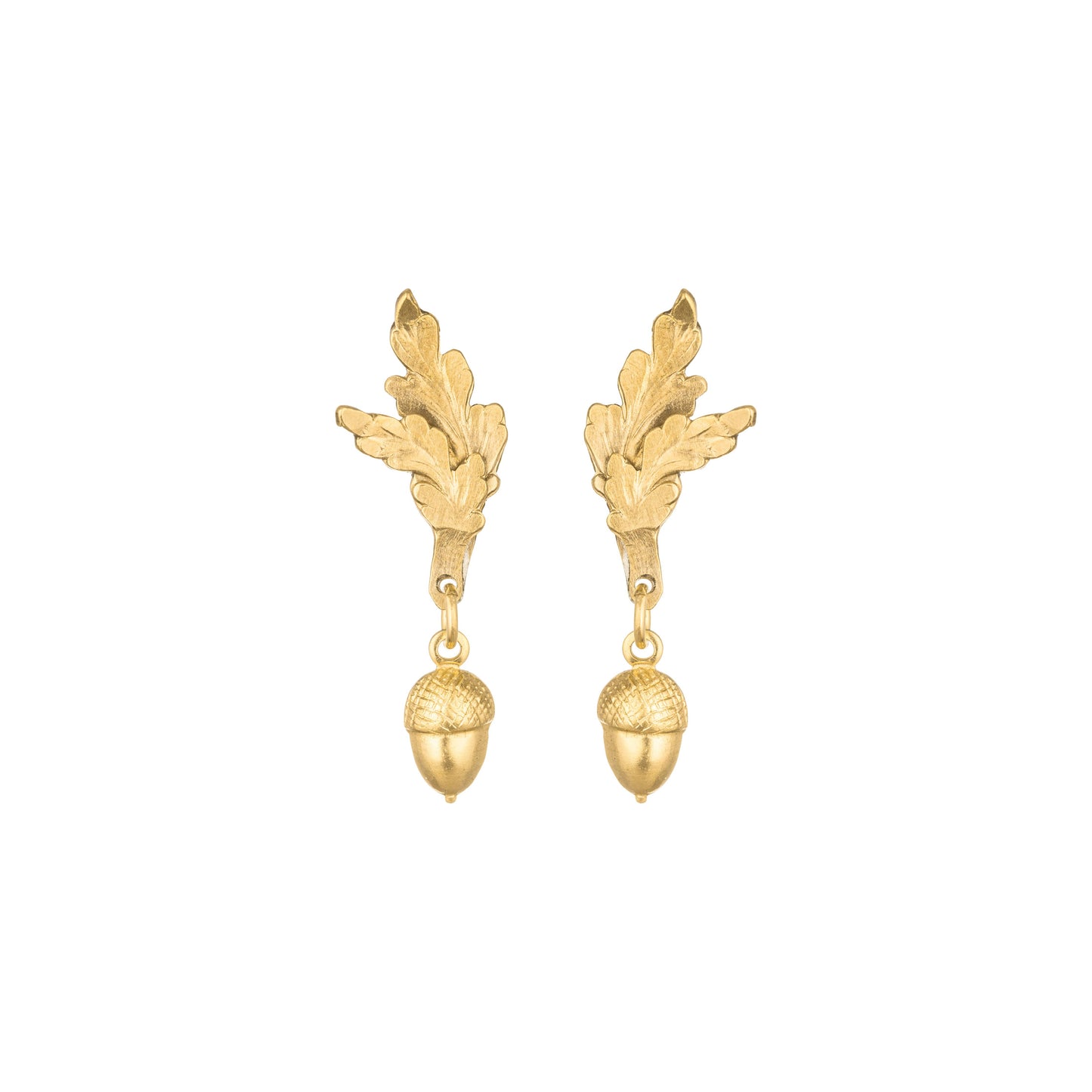 Acorn Brass Earrings