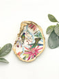 Hummingbird Painted Oyster Trinket Dish