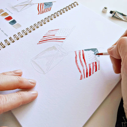 Americana Watercolor Workbook by Watercolor Artist Emily Lex