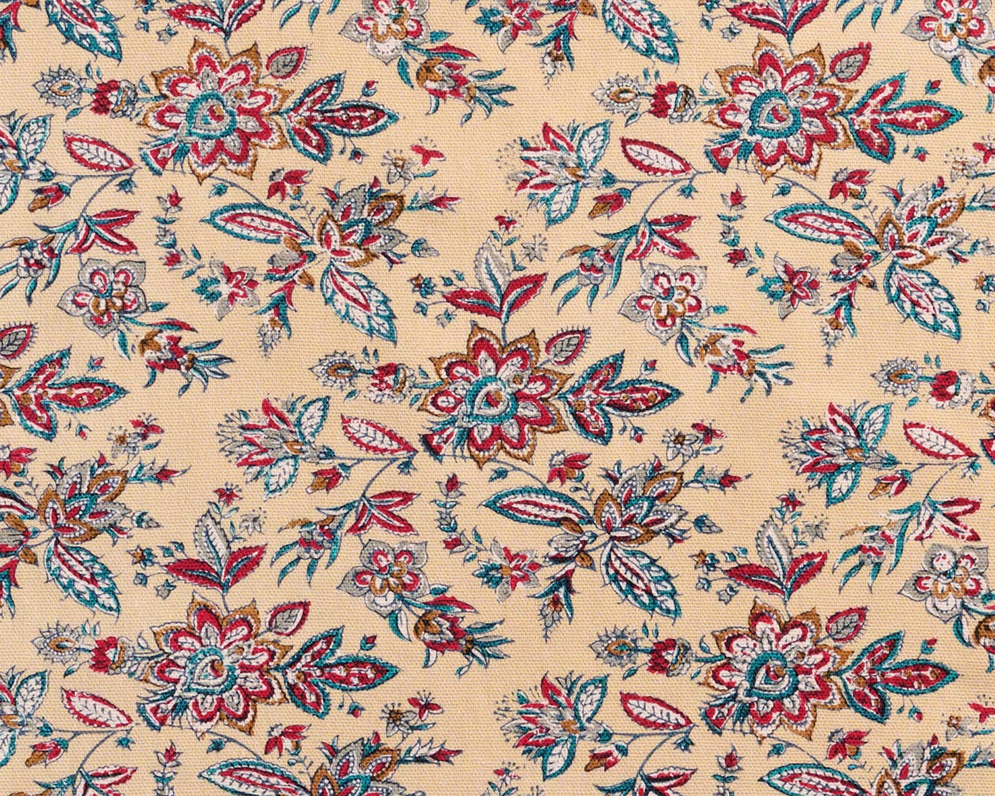 Blue & Red Floral 100% Cotton Tote Bag
